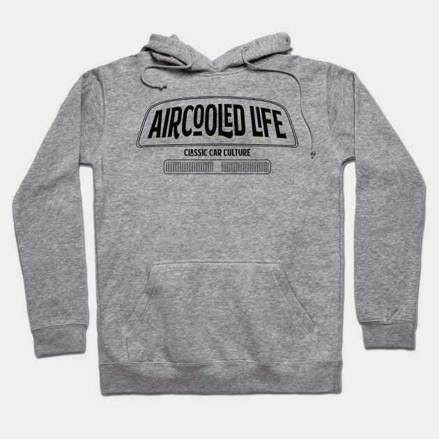 Aircooled Life - Classic Car Culture Bay Window bus design T-Shirt Hoodie by Aircooled Life